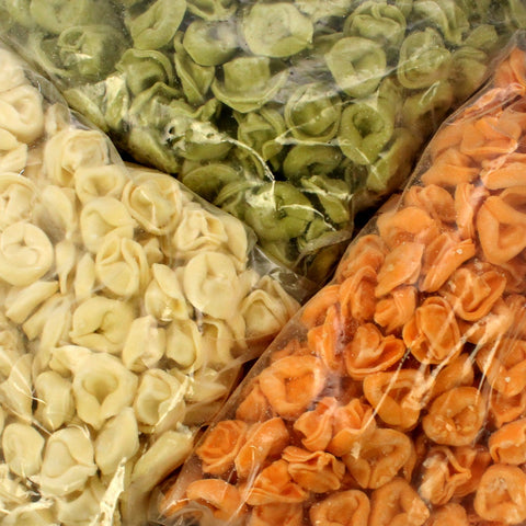 Carlas Precooked Rainbow Tortellini Cheese Pasta, 3 Pound -- 3 per case.