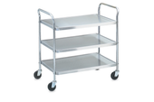 Cart 3 Shelves Knock Down, Stainless Steel, 400 Lb -- 1 Per Case