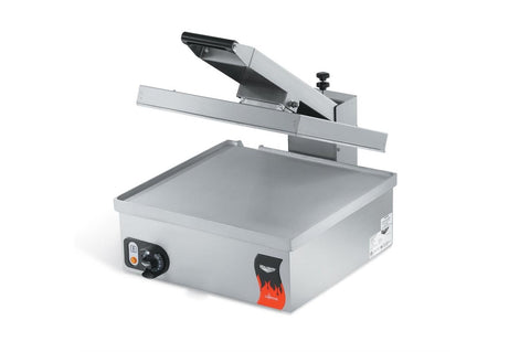 Vollrath Cayenne Large Flat Plate Style Natural Finish Sandwich Press, 18 1/8 x 23 1/4 x 12 7/8 inch.