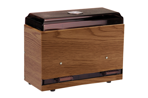 Traex Straw Boss Jumbo Junior Light Oak Woodgrain Straw Dispenser.