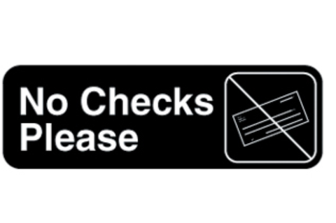 Vollrath No Check Please Sign.