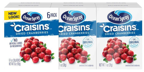 Ocean Spray Craisins Original Sweetened Dried Cranberries, 6 Ounce -- 12 per case.