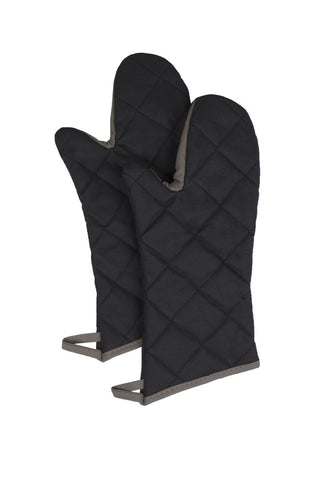 DuraServ Pyrotex Black Elbow Length Oven Mitt, 17 inch -- 72 pairs per case.