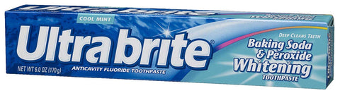 Ultrabrite Baking Soda and Peroxide Whitening Toothpaste, 6 Ounce -- 24 per case.