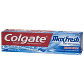 Colgate Max Fresh Cool Mint Whitening Toothpaste with Mini Breath Strips, 6 Ounce -- 24 per case.