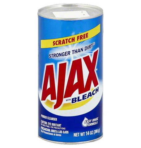 Ajax Scourer Powder Cleanser with Bleach, 14 Ounce -- 24 per case.