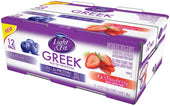 Light and Fit Greek Blueberry and Strawberry Nonfat Yogurt, 5.3 Ounce - 12 per pack.