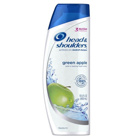 Head and Shoulders Green Apple Shampoo, 13.5 Ounce -- 6 per case.