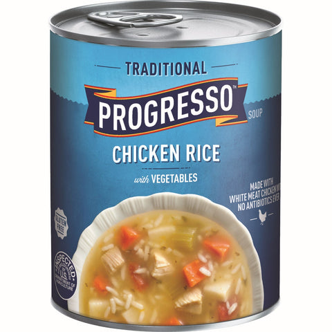 Progresso Chicken Rice with Vegetable Soup, 19 Ounce -- 12 per case.