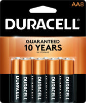 Duracell Coppertop All Aluminum Alkaline Battery, 8 count per pack -- 48 per case.