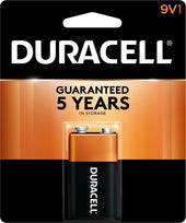 Duracell 9V Size Coppertop Duracell Battery, 9 Volt -- 48 per case.