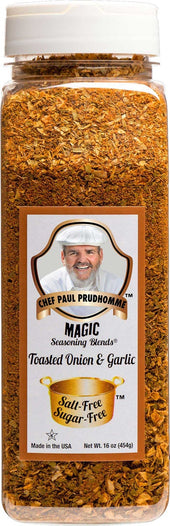 Magic Seasoning Blends Salt Free Sugar Free Toasted Onion and Garlic, 16 Ounce -- 6 per case.