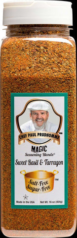 Magic Seasoning Blends Salt Free Sugar Free Sweet Basil and Tarragon, 16 Ounce -- 6 per case.