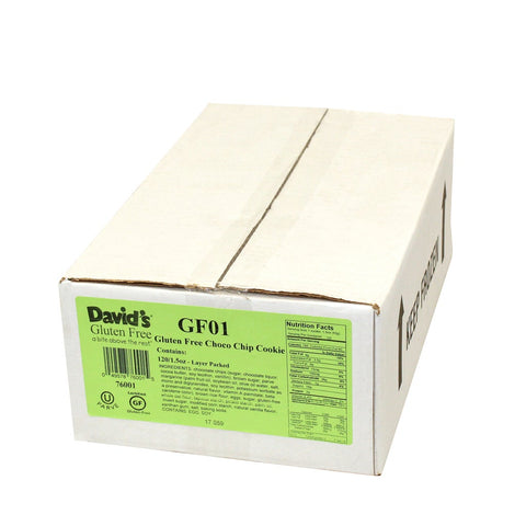 Davids Gluten Free Chocolate Chip Cookie Dough, 1.5 Ounce -- 120 per case.