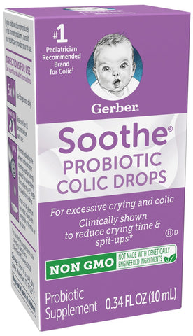 Gerber Soothe Probiotic Drops, 0.34 Fluid Ounce -- 4 per case.
