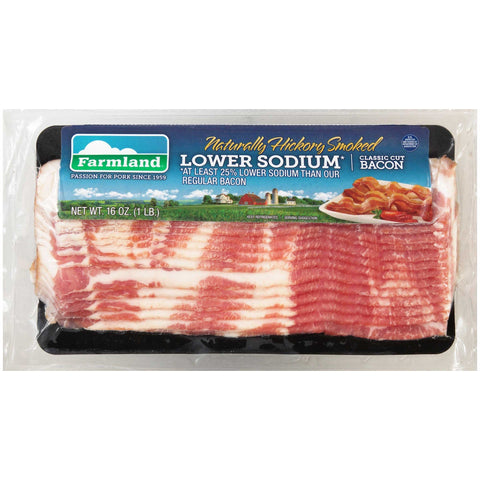 Farmland Lower Sodium Bacon, 1 Pound -- 12 per case.