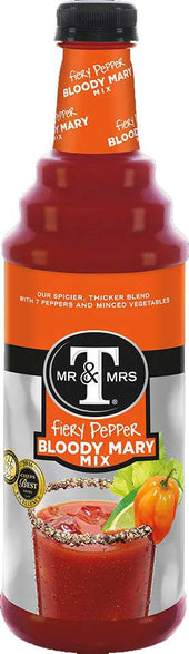 Mr and Mrs T Fiery Pepper Bloody Mary Mix, 1 Liter -- 6 per case.