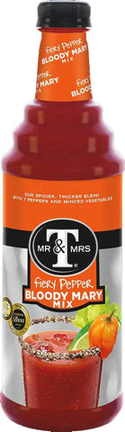 Mr and Mrs T Fiery Pepper Bloody Mary Mix, 1 Liter -- 6 per case.