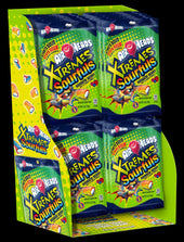 Airheads Xtremes Sourfuls Rainbow Berry Soft and Chewy Candy - Counter Unit, 6 Ounce Peg Bag -- 24 per case.