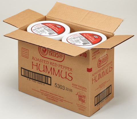 Grecian Delight Roasted Red Pepper Hummus, 0 .5 Gallon -- 4 per case.