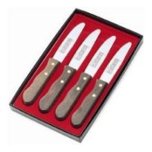 Walco Four Piece Jumbo Steak Knife Set Gift Box.