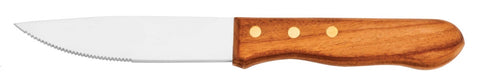 Walco Stainless Heavy Duty Stainless Steel 5 inch Blade, Pointed Tip, Rosewood Handle Steak Knife -- 12 per case