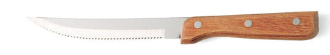 Walco Best Steak Knife with Brown Pakka Wood Handle, 5 inch -- 12 per case.