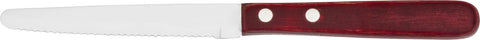 Walco Stainless Steel Red Steer Steak Knife -- 24 per case.