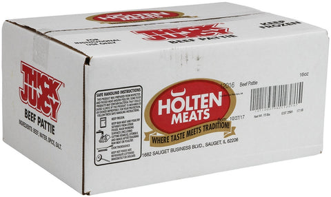 Holten 80/20 Thick N Juicy Beef Patties, 16 Ounce -- 15 per case.
