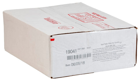 Holten Country Breaded Beef Steak Patty, 5.33 Ounce -- 30 per case.