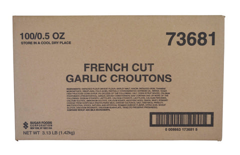 Fresh Gourmet Single Serve French Garlic Croutons, 0.5 Ounce -- 100 per case.