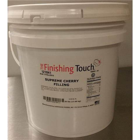 The Finishing Touch Supreme Cherry Filling, 4.25 Gallon Pail.