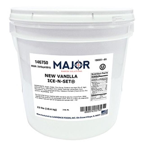 Major Bakery New Vanilla Ice N Set Icing, 2 Gallon Pail.