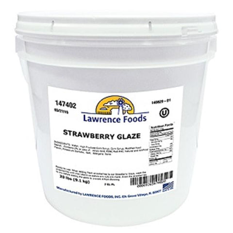 Lawrence Foods Strawberry Glaze, 2 Gallon -- 1 per case