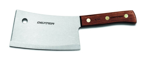 Dexter Russell Traditional Stainless Heavy Duty Meat Cleaver - Rosewood Handle, 8 inch.