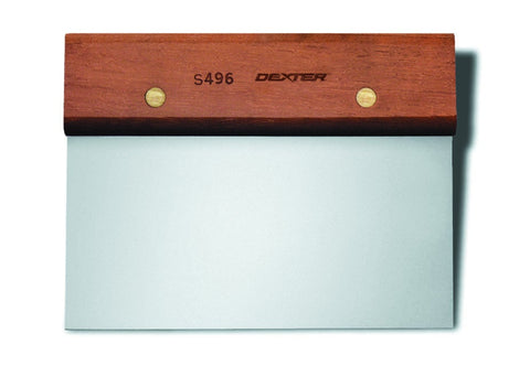 Dexter Russell Dough Cutter Scraper with Wood Handle, 6 x 3 inch -- 12 per case.