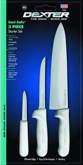 Dexter Russell Sani Safe 3 Piece Starter Kit Knife Set -- 1 set.