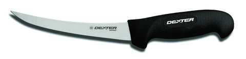 Dexter Russell SofGrip Black Handle Narrow Curved Boning Knife, 6 inch -- 6 per case.