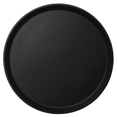 Cambro Round Plastic Serving Tray, Black, 14 inch -- 12 per case