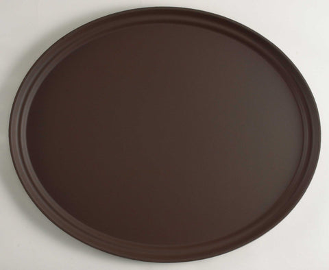 Camtread Oval Plastic Serving Tray, Taver Tan, 22 x 26.88 inch -- 6 per case
