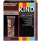 KIND Nuts and Spices Bar, Dark Chocolate Mocha Almond, 1.4 oz Bar, 12/Box