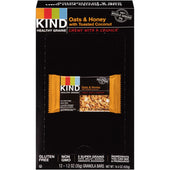 KIND Healthy Grains Bar, Oats and Honey with Toasted Coconut, 1.2 oz, 12/Box