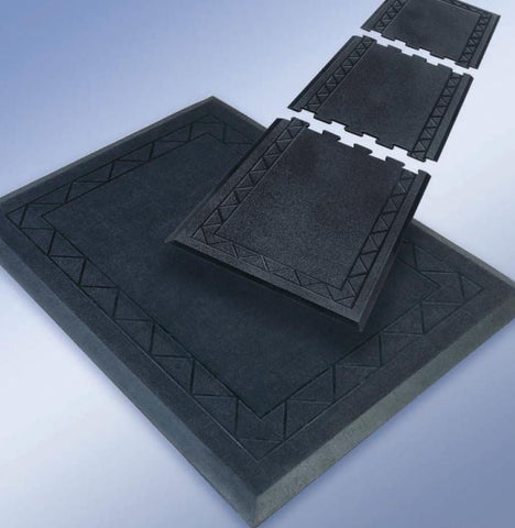 Cactus End Section Black Comfort Zone Anti Fatigue Mat, 28 x 36 inch.