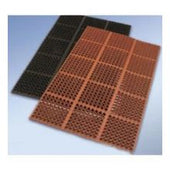 Cactus Vip Tuffdek Rubber Black Anti Fatigue and Anti Slip Mat, 3 x 3 feet.