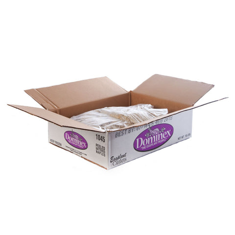 Dominex Naples Batter Dipped Peeled Eggplant Cutlet, 10 Pound.