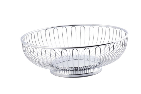 Chrome Round Basket, 9.75X3.25