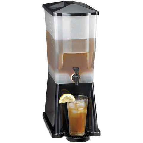 Tablecraft Black Slimline Single Beverage Dispenser, 3 Gallon.