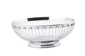 Tablecraft Stainless Steel Regent Round Medium Spoke Basket, 8 x 3.25 inch.