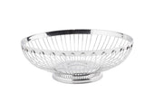 Tablecraft 18-8 Stainless Steel Medium Oval Spoke Regent Basket, 9.5 x 7.25 x 3.5 inch.