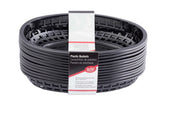 Tablecraft Cash and Carry Plastic Classic Oval Black Basket, 9 3/8 x 6 x 1 7/8 inch -- 3 pack per case.